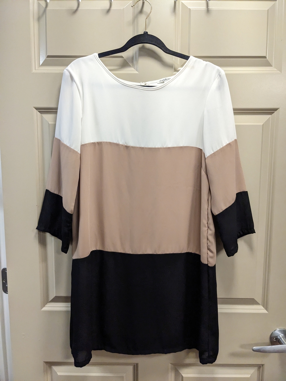 Charlotte Russe Colorblock Long Sleeve Shift Dress Size Medium